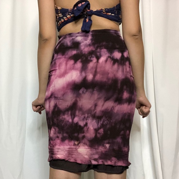 Bleach Dyed Midi Skirt - Picture 4 of 4